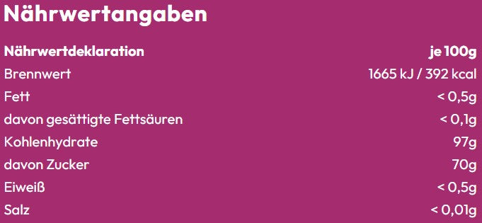 Cavendish Harvey Mixed Fruit Selection Nährwerttabelle