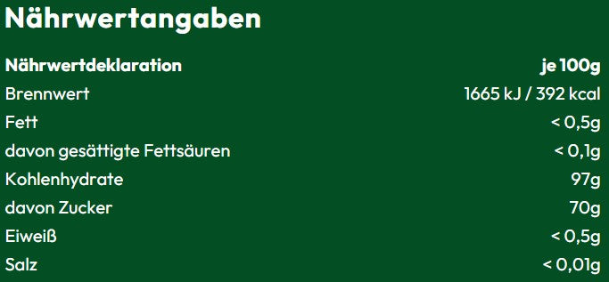 Cavendish Harvey Sour Cherry Drops Nährwerttabelle