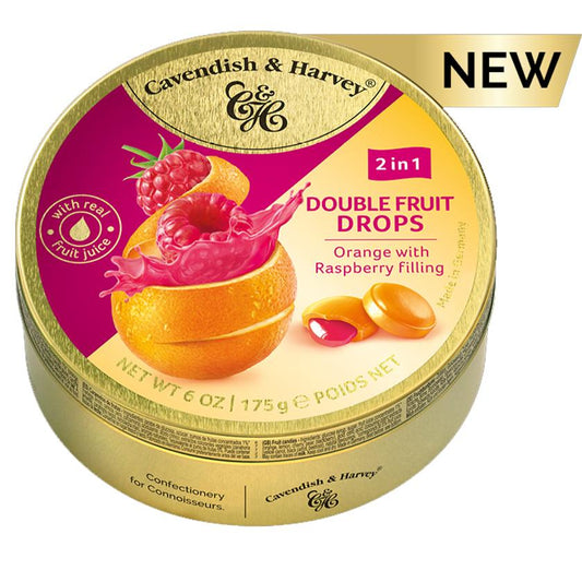 Cavendish & Harvey Duo Fruit Orange with Raspberry filling 175g MHD: 23.01.2027