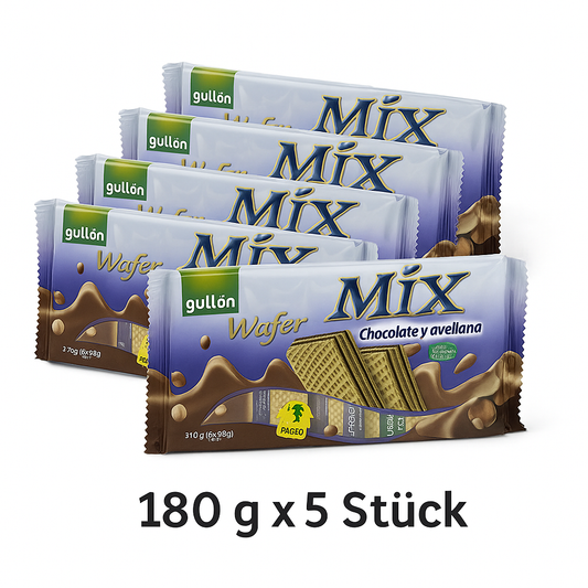 Gullon Wafer Mix Choco Avella 180g x 5  MHD:08.08.2026