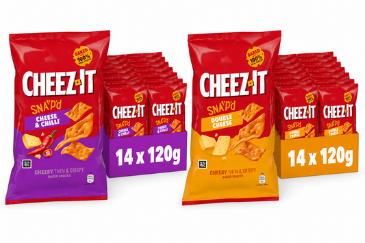 Cheez It Snap'd Double Cheese & Cheez It Snap'd Cheese & Chilli Mixkarton 14x120g