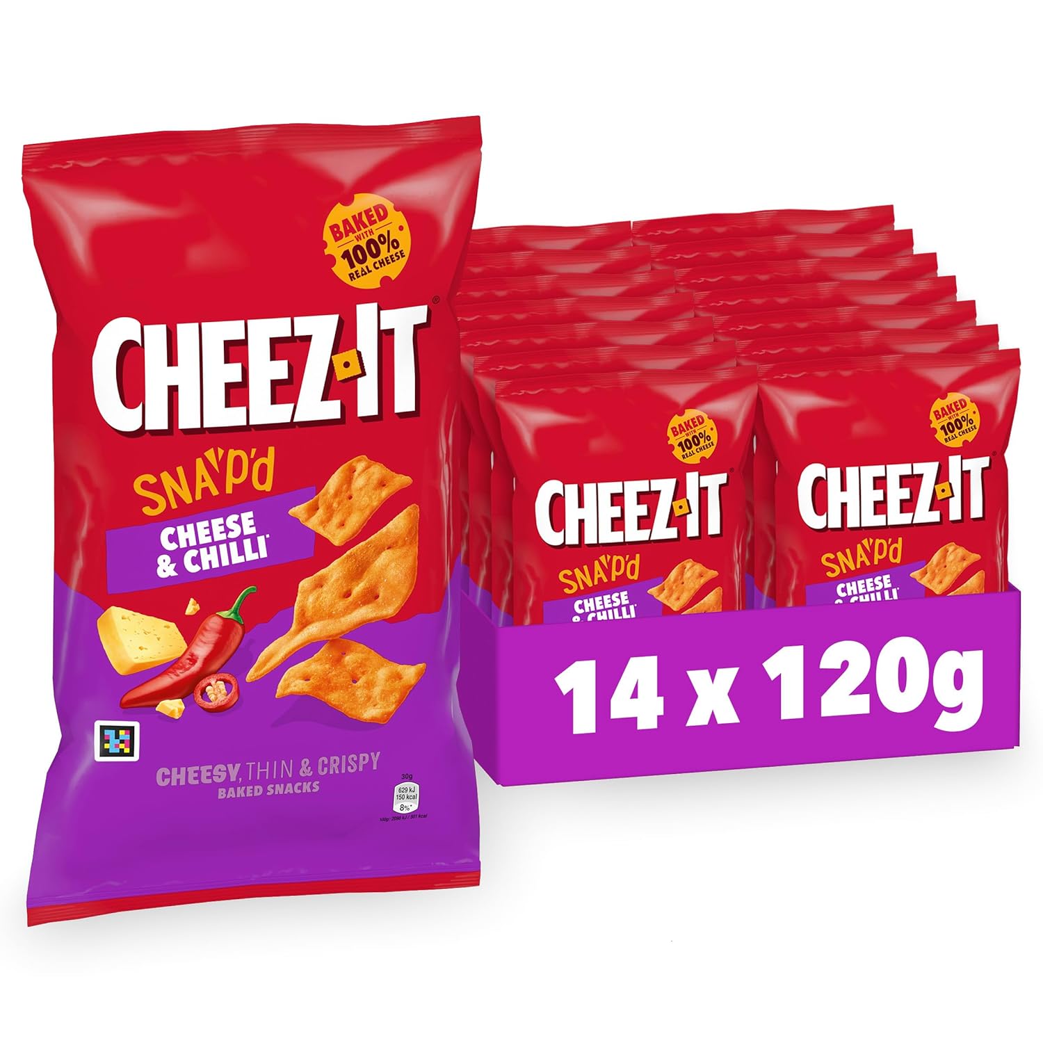 Cheez It Snap'd Cheese & Chilli 14x120g