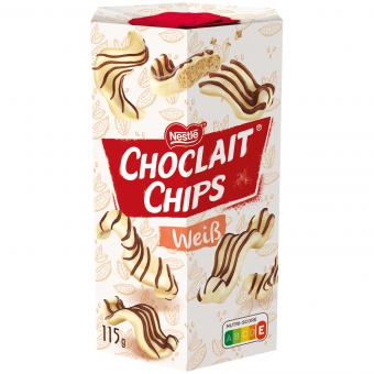 Nestle Choclait Chips Weiß - 115g MHD:28.02.2025