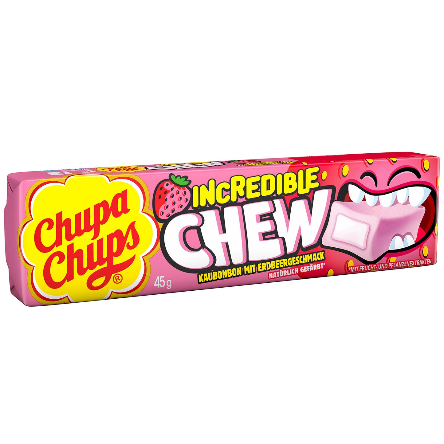 Chupa Chups Incredible Chew Erdbeere 20 x 45g MHD: 02.2025