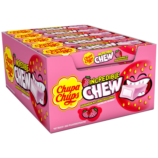Chupa Chups Incredible Chew Erdbeere 20 x 45g MHD: 02.2025