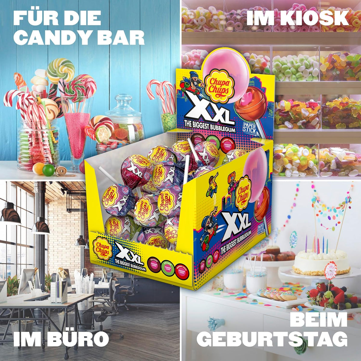 Sucettes Chupa Chups XXL - Candy Bar, Kiok, Bureau, Anniversaire