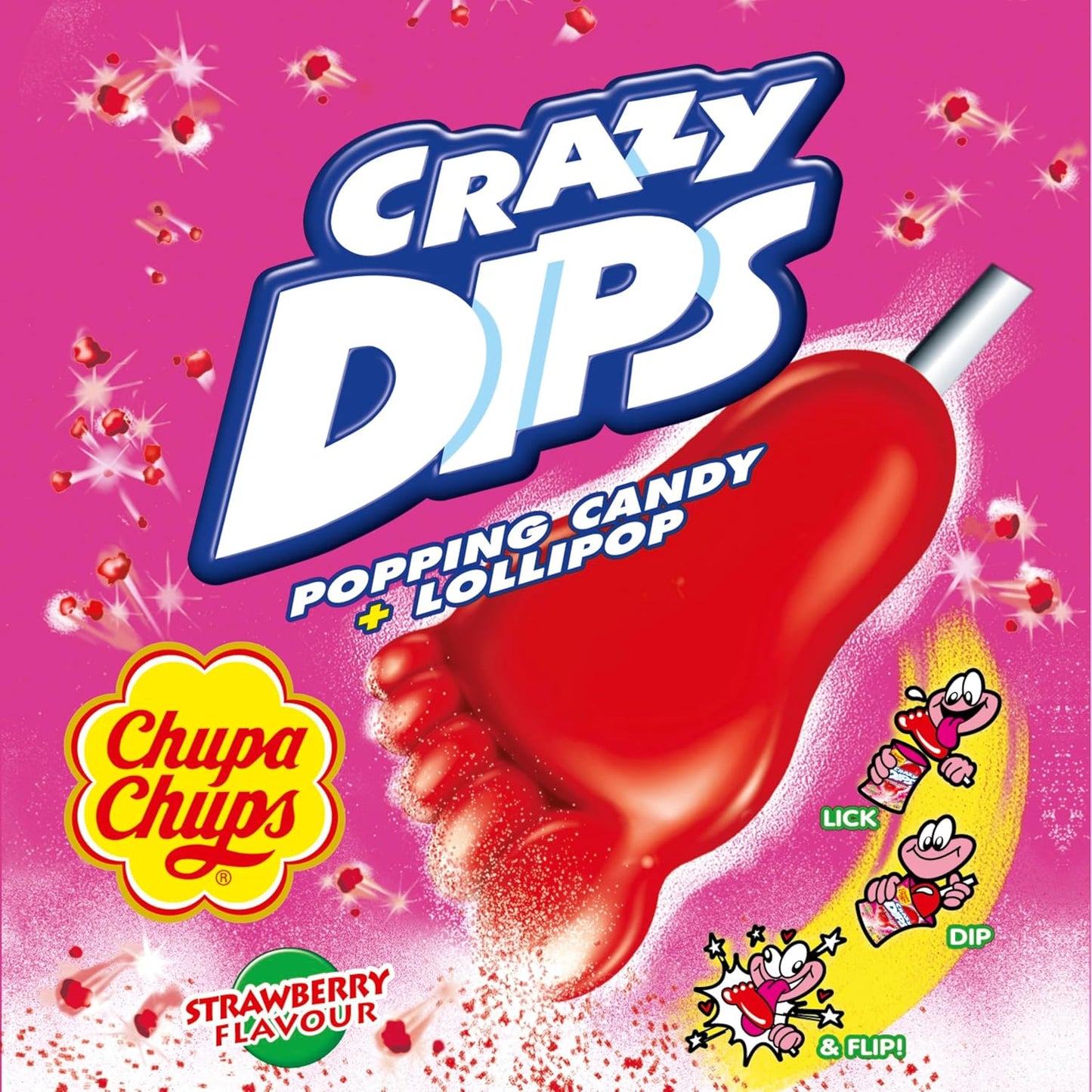 Chupa Chups Crazy Dips Erdbeer 