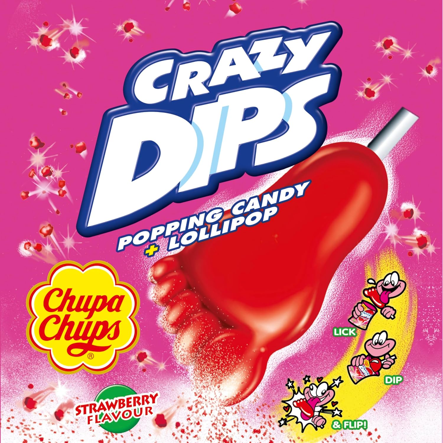 Chupa Chups Crazy Dips Erdbeer 