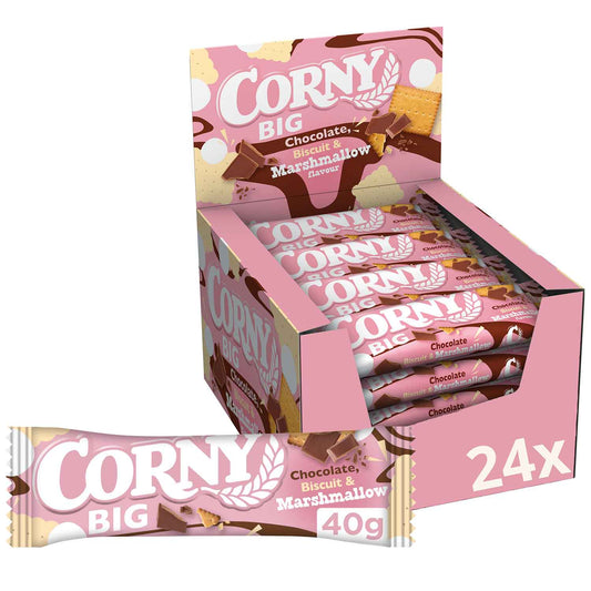 Corny BIG Chocolate, Biscuit & Marshmallow 24 x 40 g MHD:08.06.2026