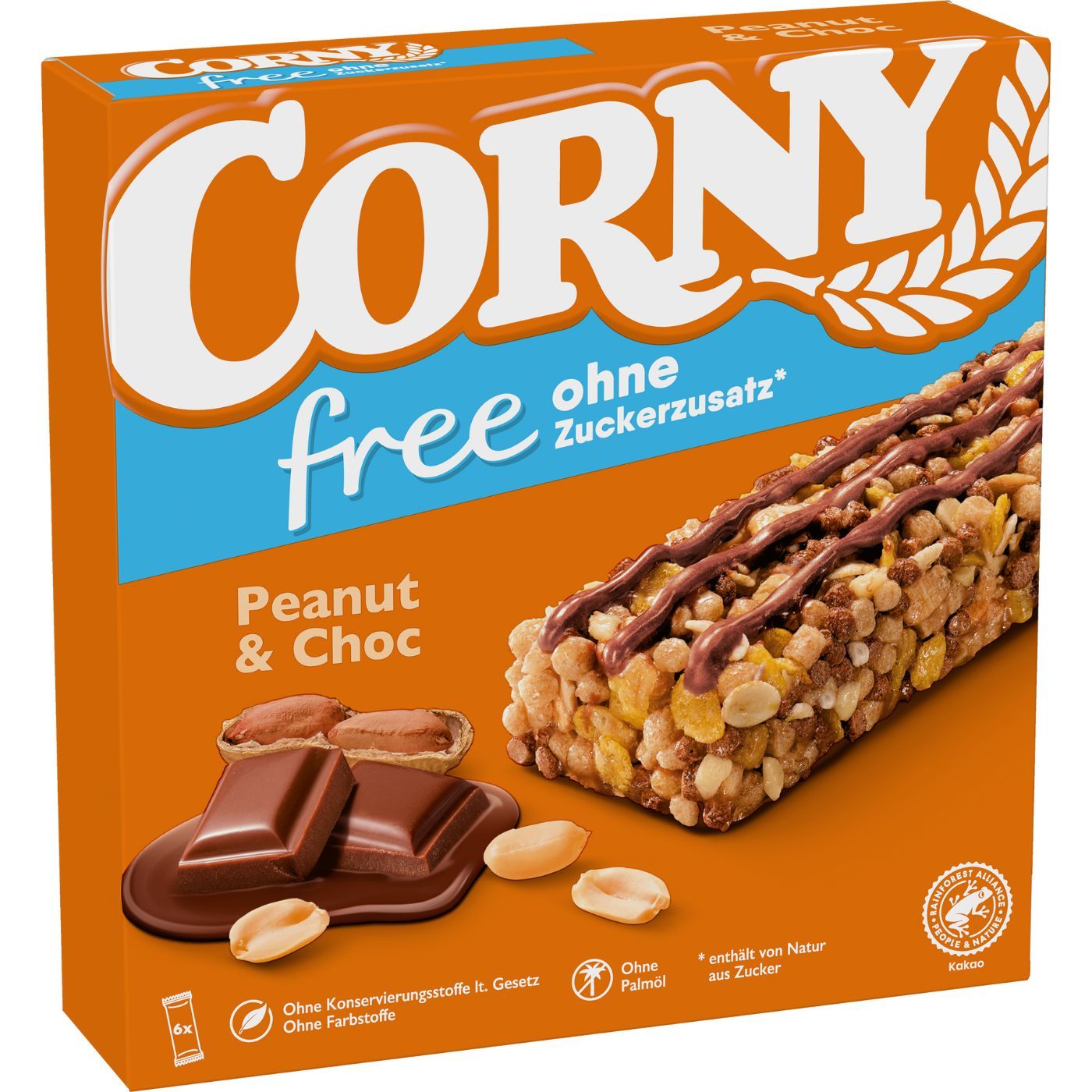 CORNY free Peanut & Choc 6x20g