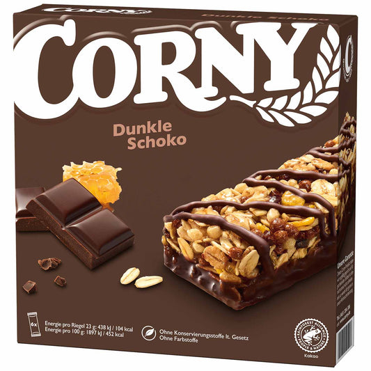 Corny Dunkle Schoko 6x23g MHD: 18.08.24