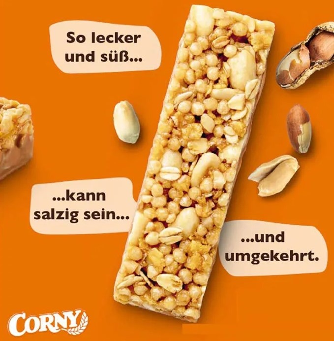 Corny Erdnuss Süß & salzig 6x25g MHD: 23.05.2026