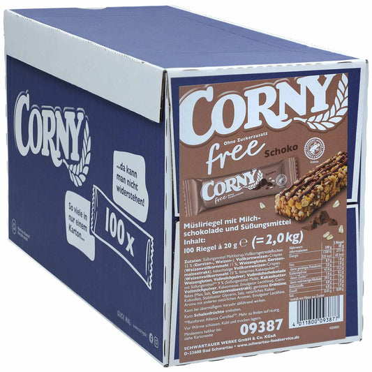 Corny Free Schoko 100x20g Karton