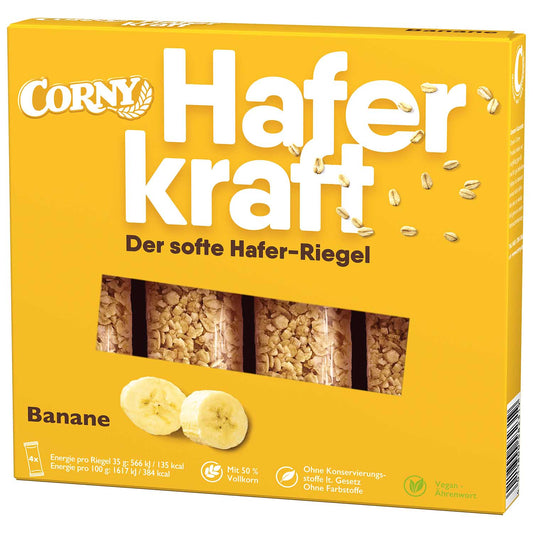 Corny Haferkraft Banane 4x35g MHD: 05.12.24