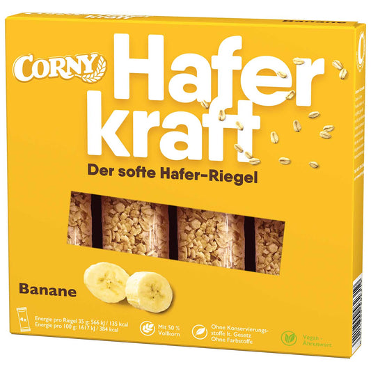 Corny Haferkraft Banane 4x35g MHD: 05.12.24 - Lecker24