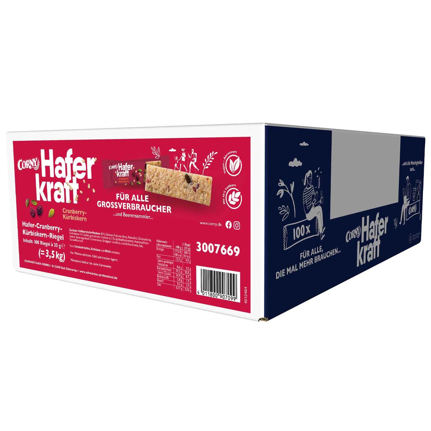 Corny Haferkraft Cranberry-Kürbiskern 100x35g MHD:04.07.2026