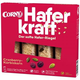 Corny Haferkraft Cranberry-Kürbiskern 4x35g MHD: 14.06.24