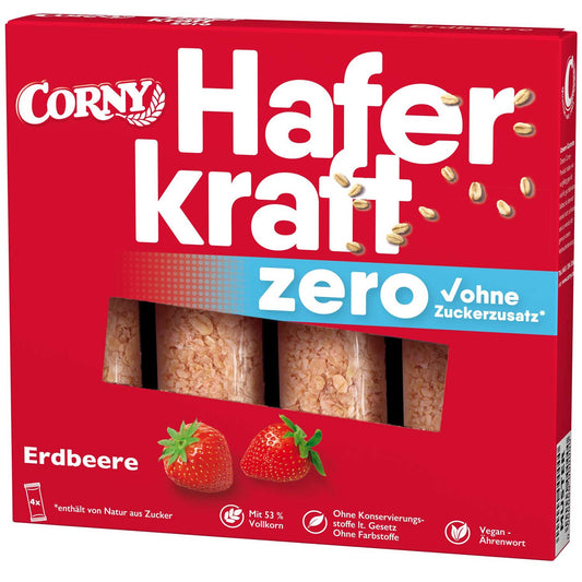 Corny Haferkraft zero Erdbeere 4x35g MHD: 19.09.2024