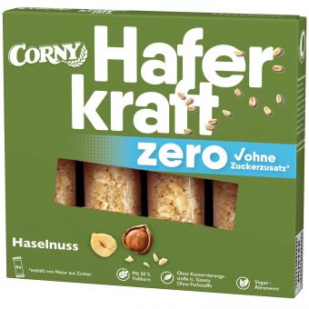 Corny Haferkraft zero Haselnuss 4x35g MHD: 02.06.2025