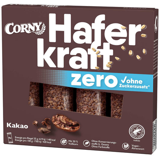 Corny Haferkraft zero Kakao 4x35g MHD:24.06.2025