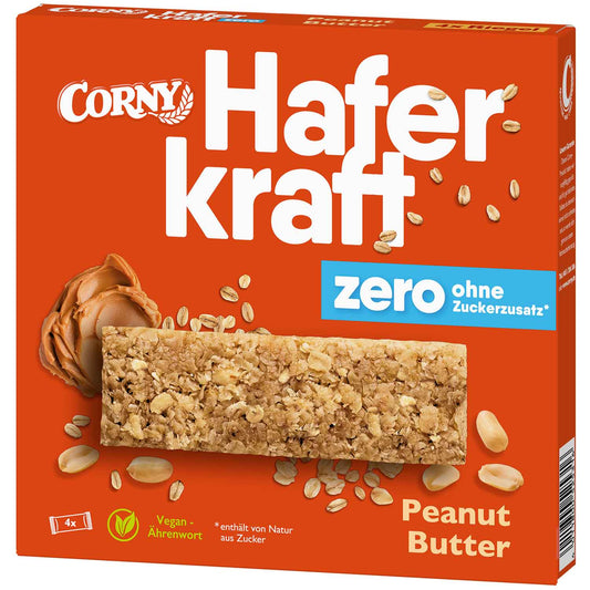 Corny Haferkraft Zero Peanut Butter 4x35g MHD: 07.08.2025