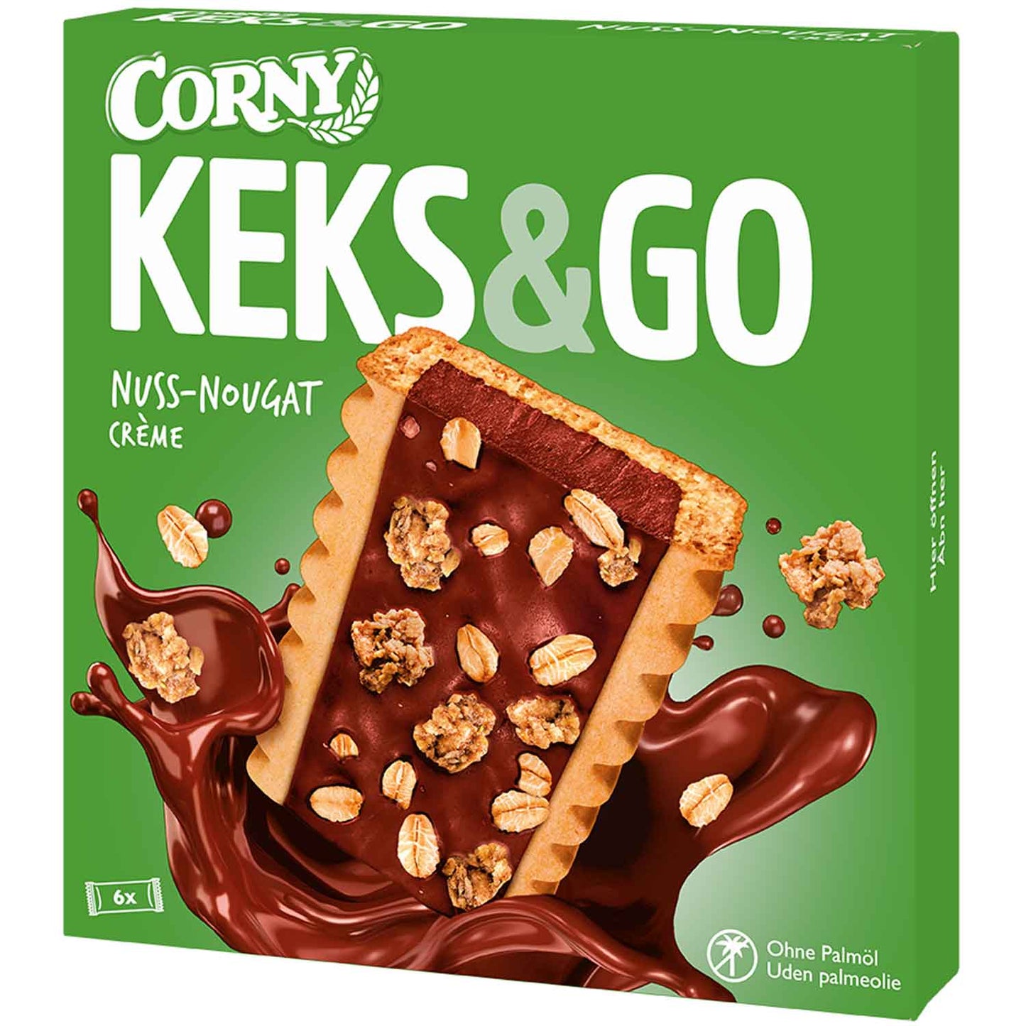 Corny Keks & Go Nuss-Nougat Crème 6x25g MHD:01.04.2025