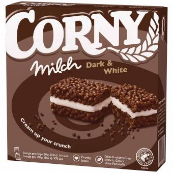 Corny Milch Dark &amp; White 4x30g MHD:25.11.2025 - Lecker24