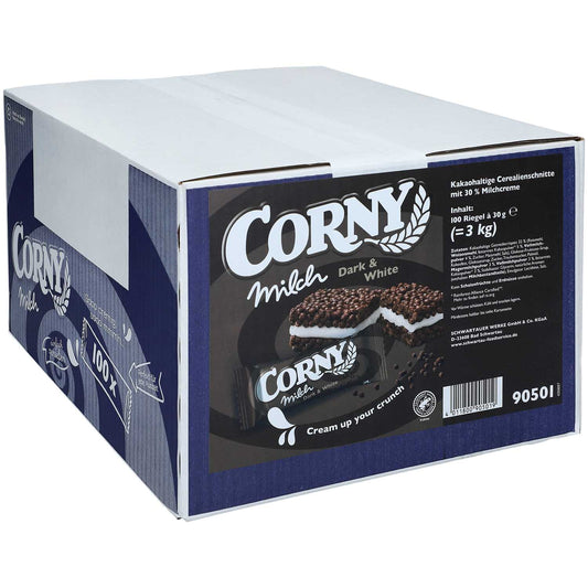 Corny Milch Dark & White 100x30g MHD:16.10.2025