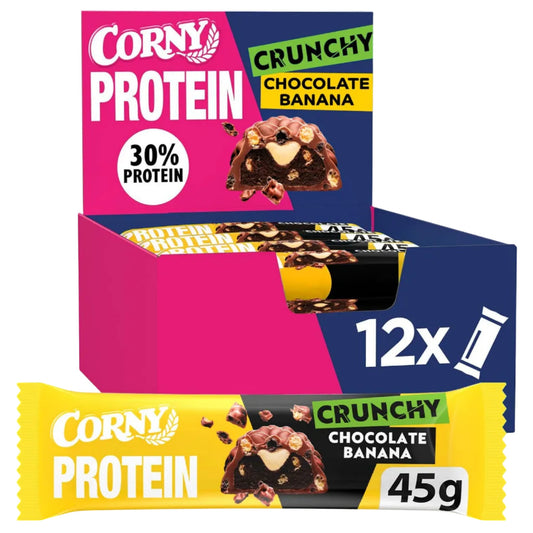 CORNY Protein Crunchy Chocolate Banana Flavour 12x45g