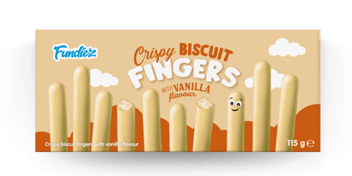 Fundiez Crispy Biscuit Fingers Vanilla 115g