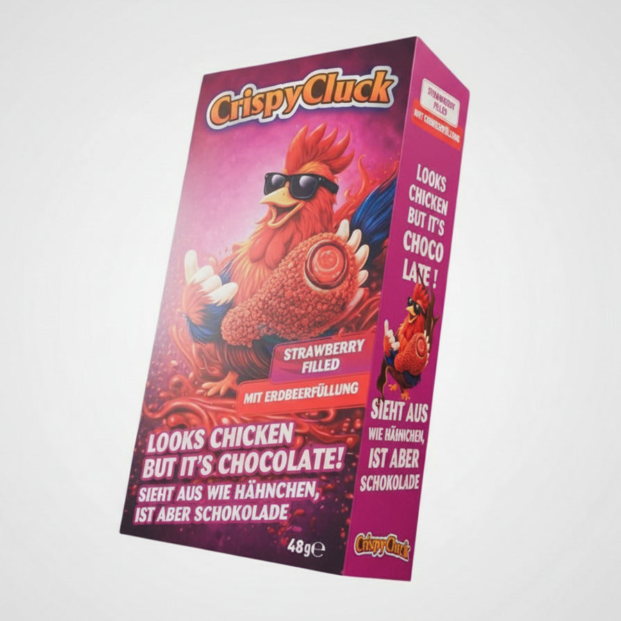 CrispyCluck Chicken Wings Schokolade - Strawberry 48g