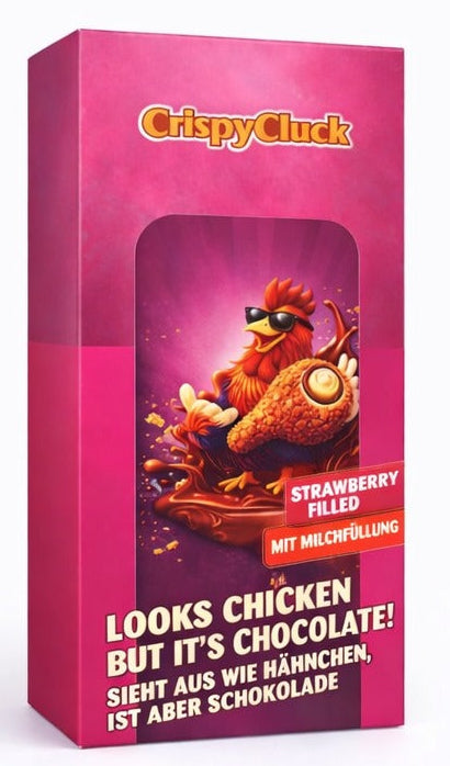 CrispyCluck Chicken Wings Schokolade - Strawberry 18x48g