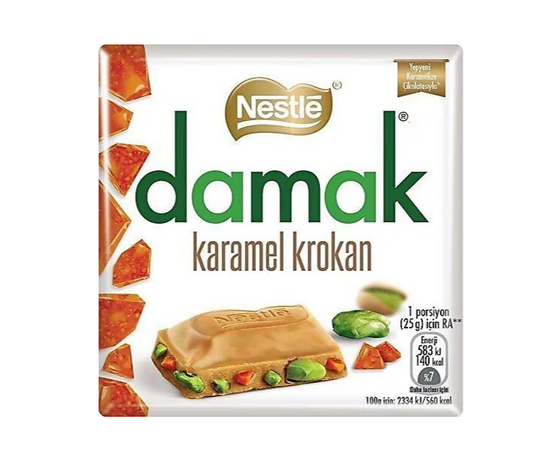Nestle Damak (karamel Krokan)Schokolade & Pistazien 60g MHD: 07.03.2026