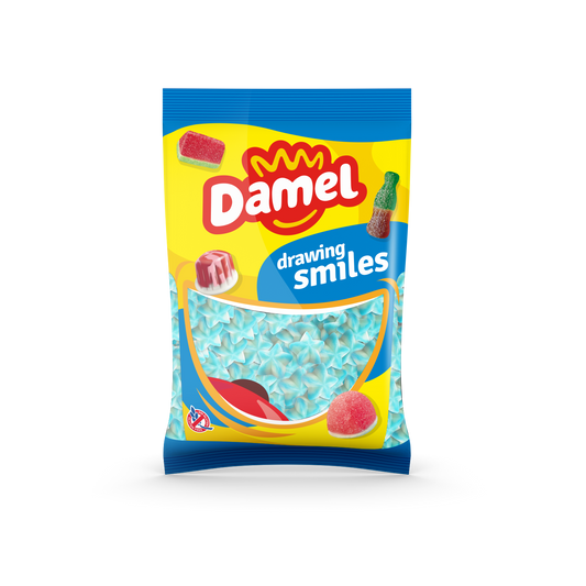 Damel Blue Raspberry Twist star 1000g | Fruchtgummi-Sterne