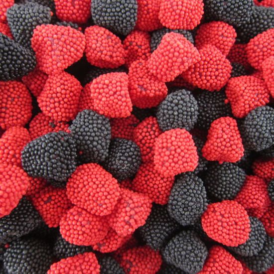 Damel bramen en frambozen met hagelslag