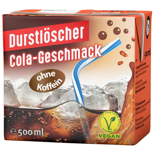 Durstlöscher Cola-Geschmack 500ml | Pfandfreies Trinkpäckchen / Erfrischungsgetränk