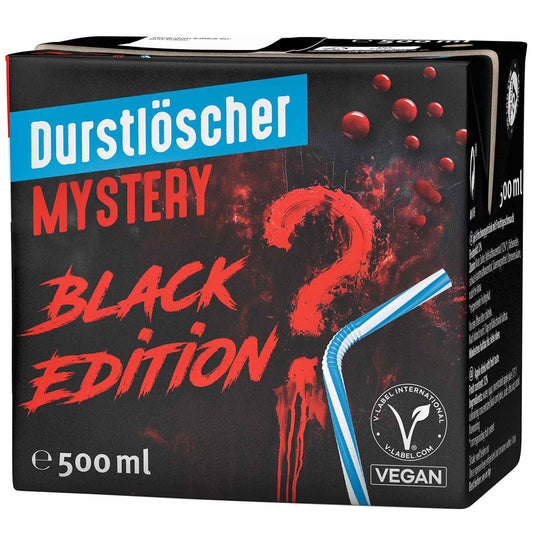 Durstlöscher Mystery BLACK EDITION 500ml | Pfandfreies Trinkpäckchen / Erfrischungsgetränk
