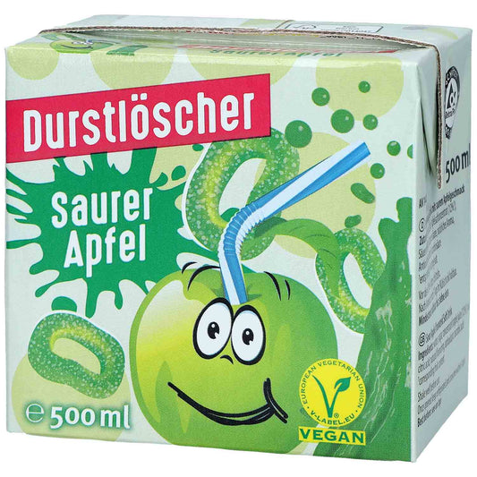 Durstlöscher Saurer Apfel 500 ml  | Pfandfreies Trinkpäckchen / Erfrischungsgetränk