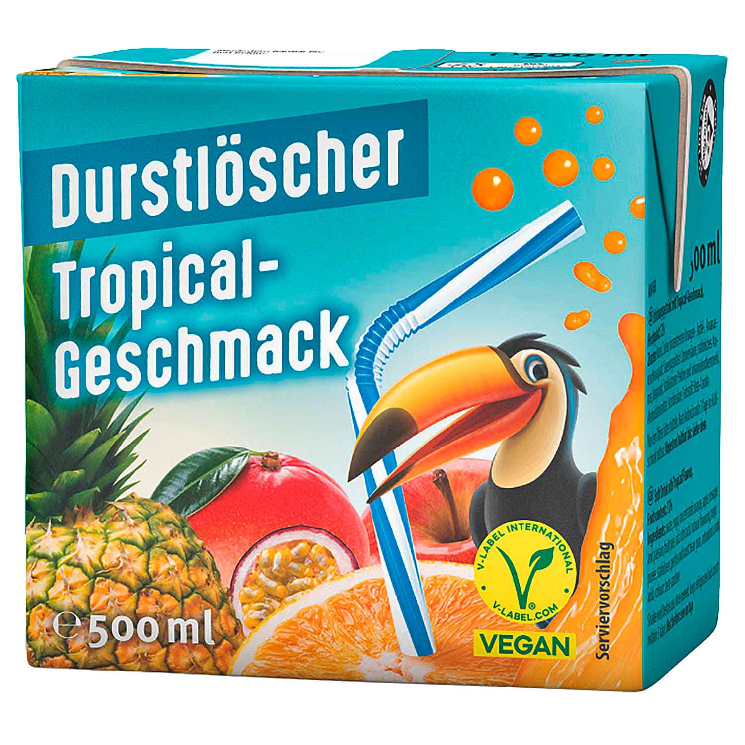 Durstlöscher Tropical-Geschmack 500ml | Pfandfreies Trinkpäckchen / Erfrischungsgetränk