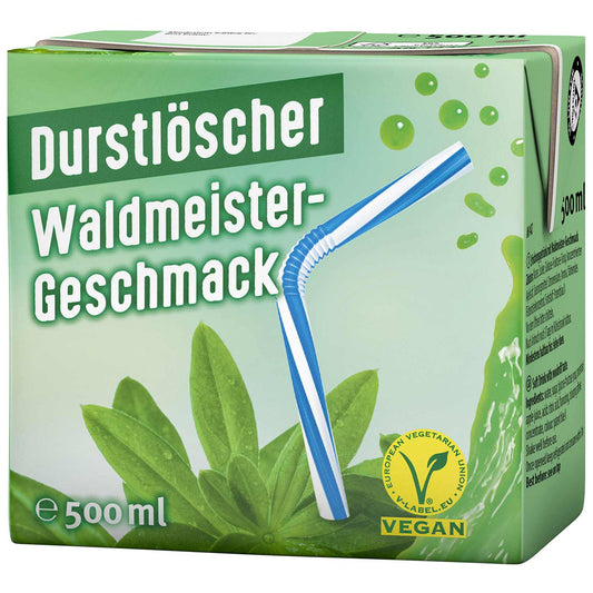 Durstlöscher Waldmeister-Geschmack 500 ml | Pfandfreies Trinkpäckchen / Erfrischungsgetränk