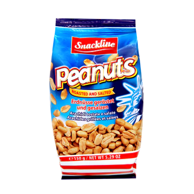 Snackline Erdnüsse geröstet und gesalzen 150g MHD: 02.2026