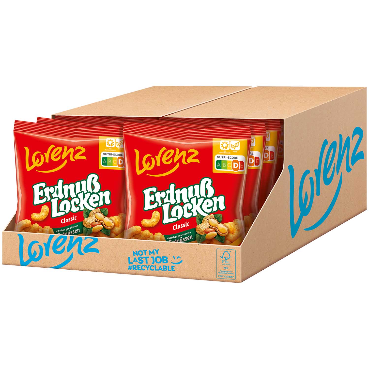 Erdnuß Locken Classic - 20x30g Karton