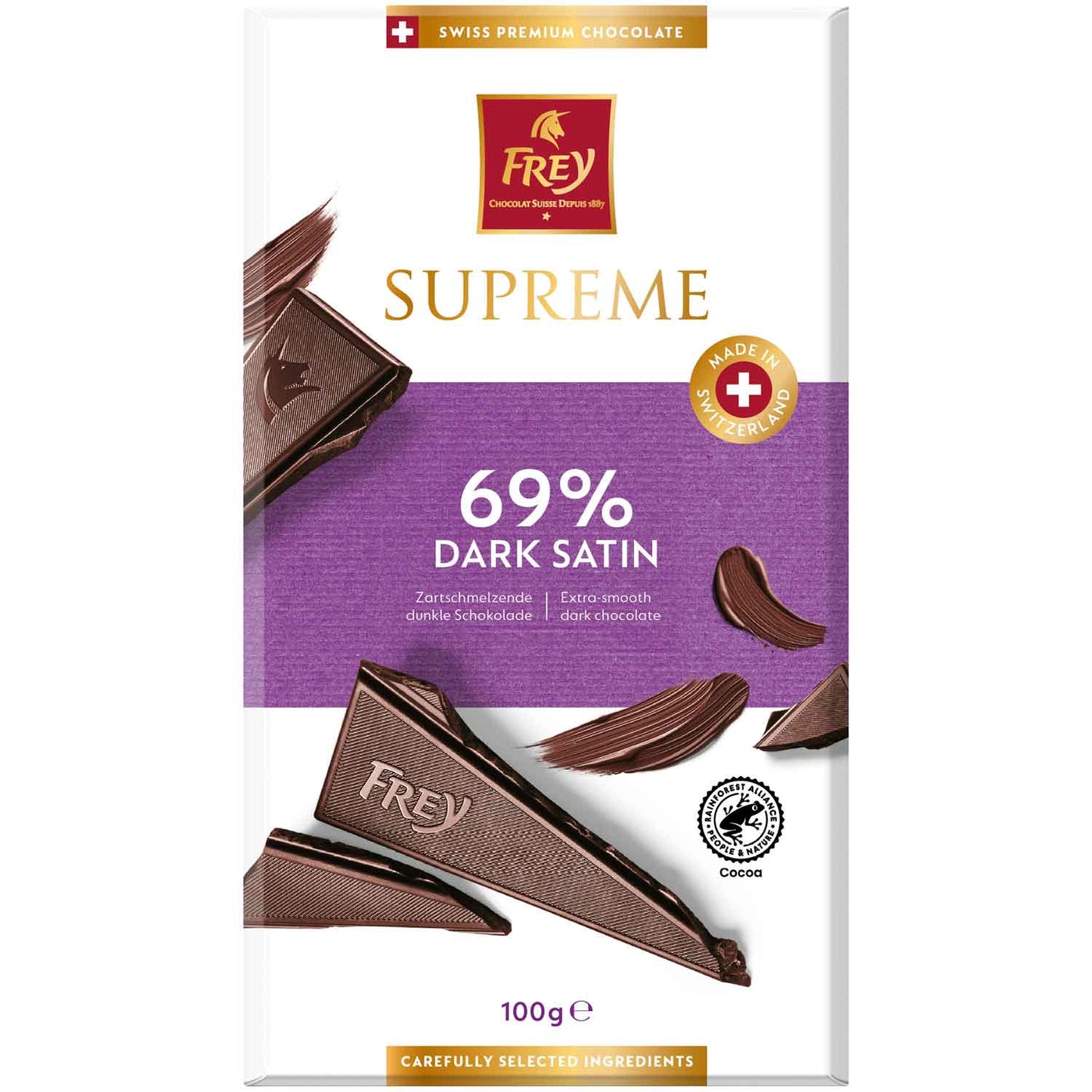 Frey Supreme Dark Satin 69% 100g MHD: 18.04.2025