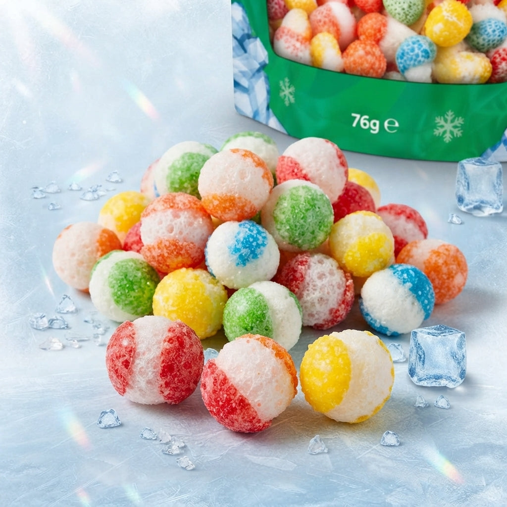 Frosty Bites Freeze Dried Candy Rainbow Sour Candy Bonbons