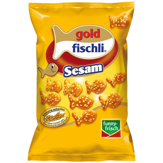 funny-frisch Goldfischli Sesam 100g MHD: 01.12.2025