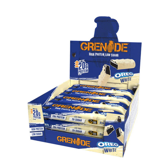 Grenade Protein 12  Bars mit white Oreo MHD:03.09.2025