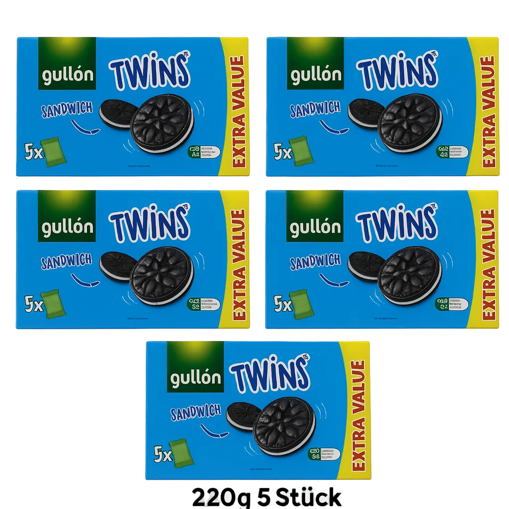 Gullon Twins Sandwich Kekse - 5er Aktionsangebot
