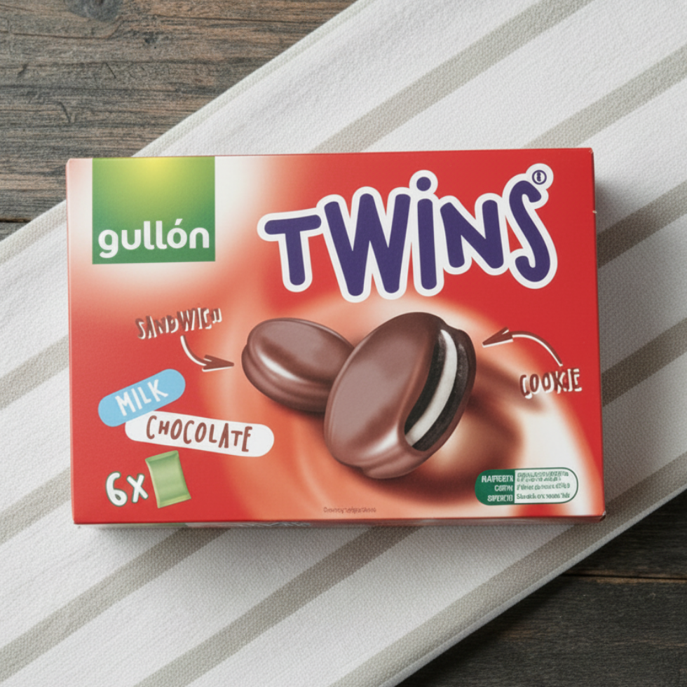 Gullón Twins Biscuits Sandwich Au Chocolat Au Lait 210g