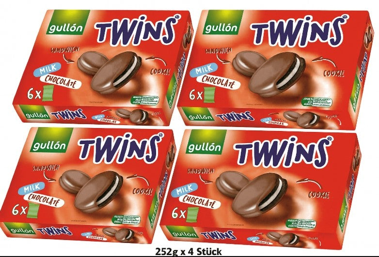 Gullon Twins White chocolate 4x252g