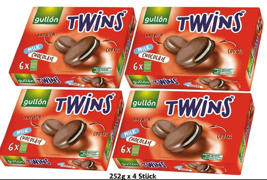Gullon Twins White chocolate 4x252g